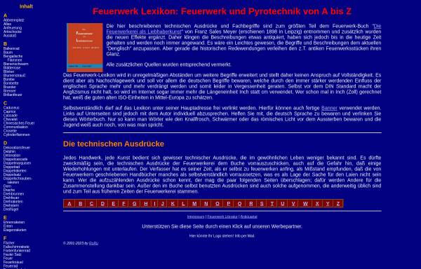 Vorschau von www.feuerwerk-lexikon.de, Lexikon für Feuerwerk und Pyrotechnik