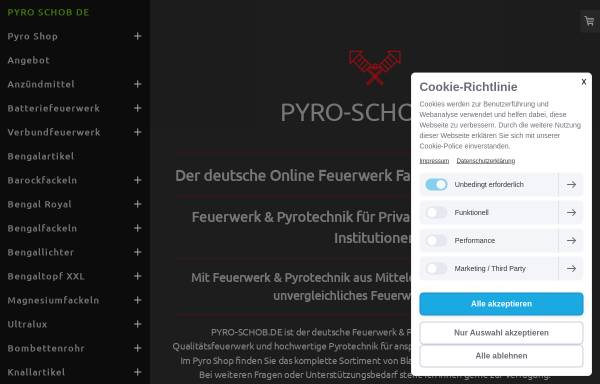 Vorschau von pyro-schob.de, Pyro und Feuerwerk Portal