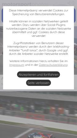 Vorschau der mobilen Webseite motorsportphotopage.de, Motorsportphotopage