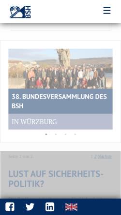 Vorschau der mobilen Webseite www.sicherheitspolitik.de, Bundesverband Studierender Reservisten (BSR)