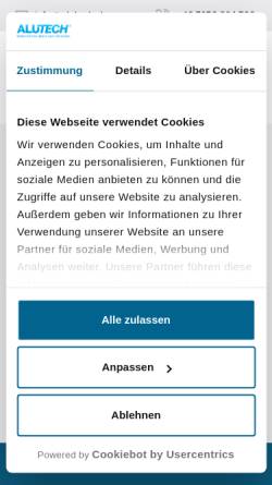 Vorschau der mobilen Webseite www.alutech.de, Alutech GmbH