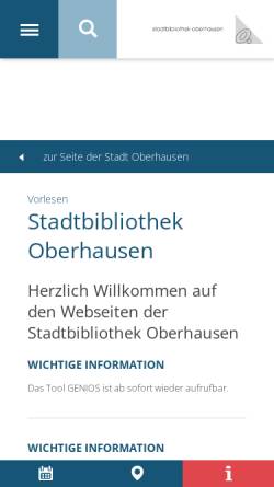 Vorschau der mobilen Webseite www.oberhausen.de, Stadtbibliothek Oberhausen
