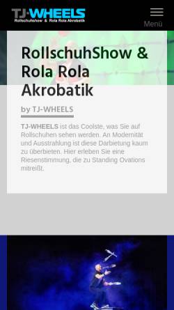 Vorschau der mobilen Webseite www.tj-wheels.de, TJ-Wheels